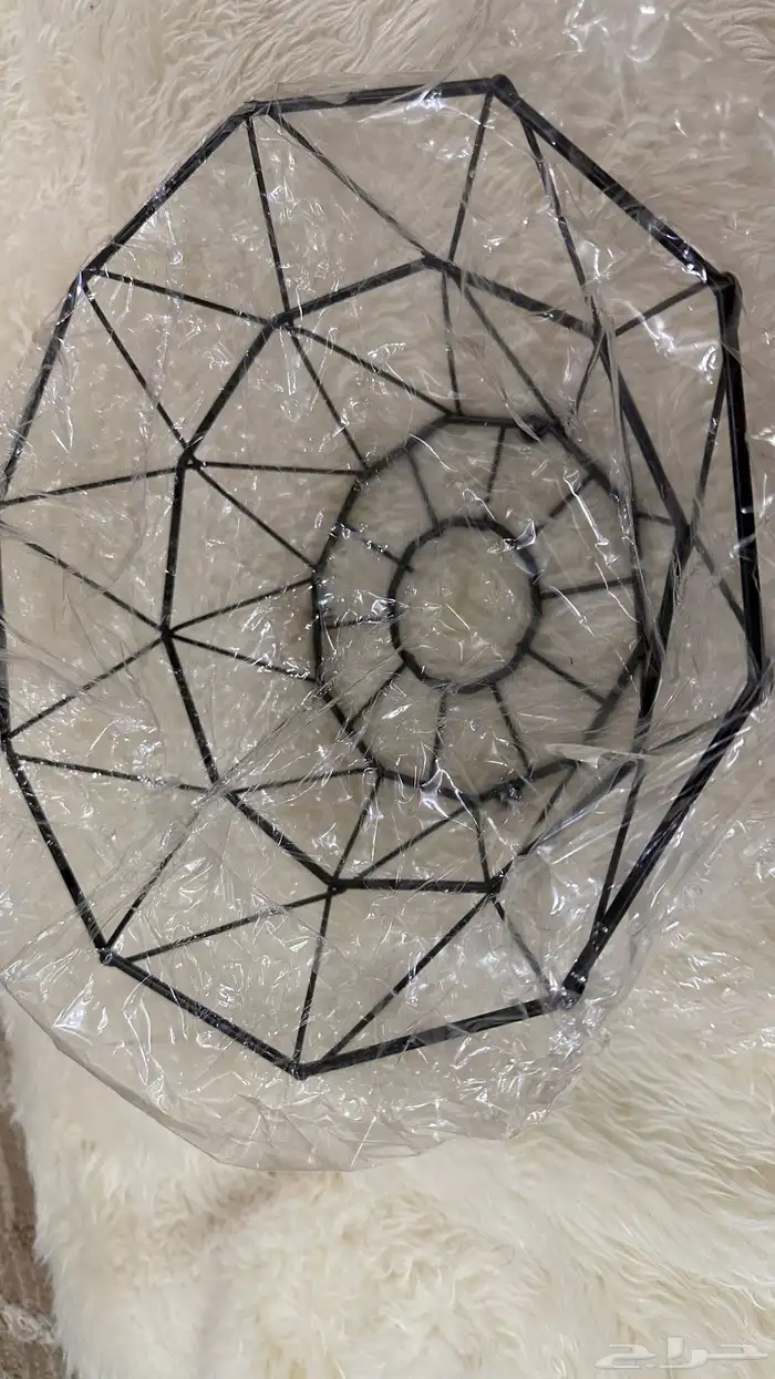 ست صحون لون اسود حديد على شكل شبكة عنكبوت جديد لم يستخدم 2