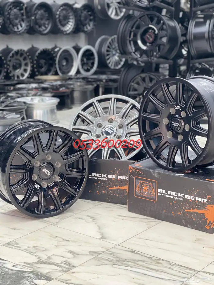 جنوط BLACK BEAR الاصليه ضمان 5 سنوات مقاس 17 3