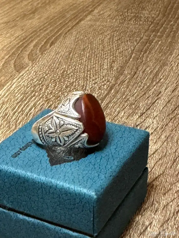 خاتم عقيق مطفي 4