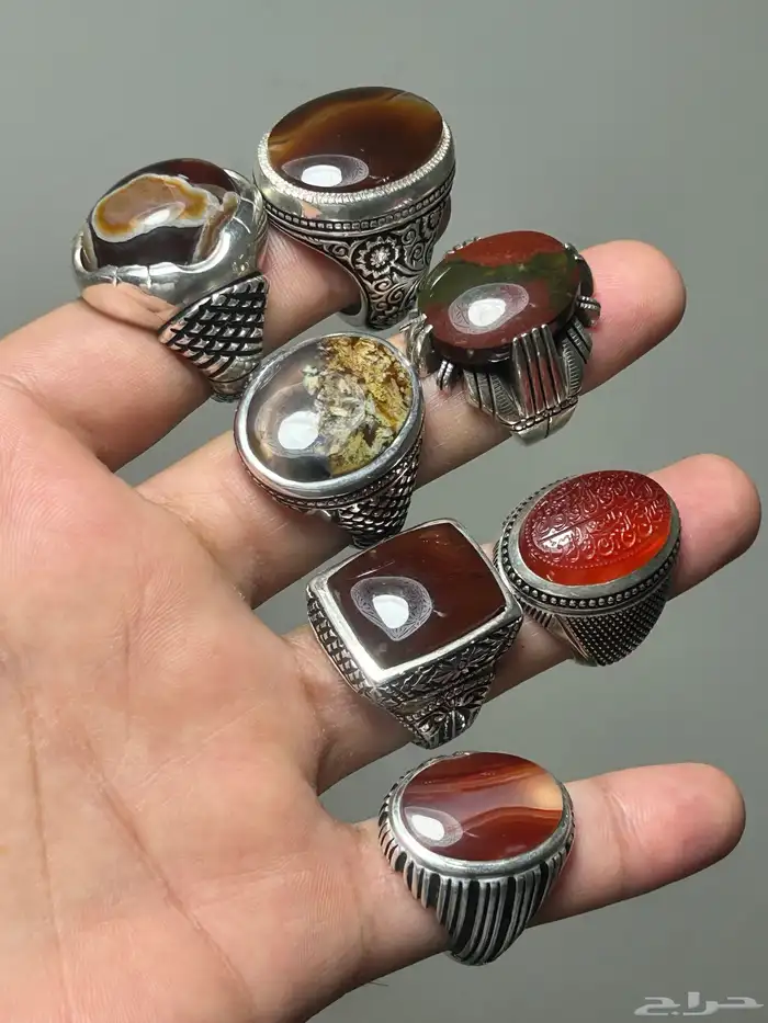 خواتم عقيق للبيع جمله او تفريد 2