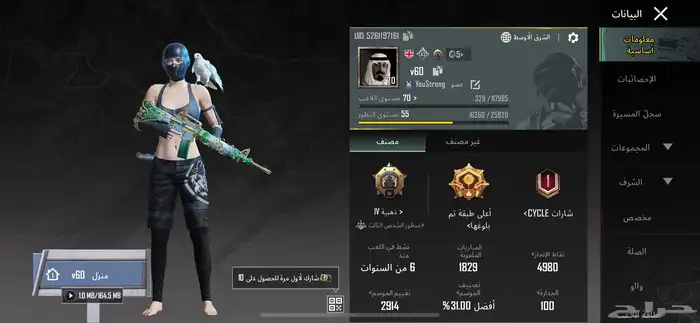 حساب ببجي للبيع 0