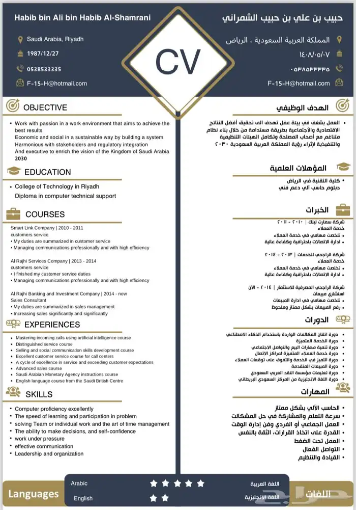 مصمم سيرة ذاتيه Cv 0