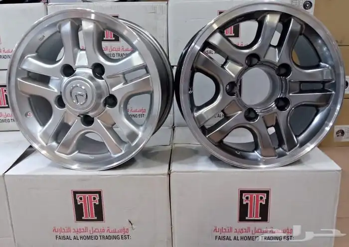 جنوط لكزس 16 شفه عريض نيكل الحميد اللون رصاصي و فيراني جديد 5