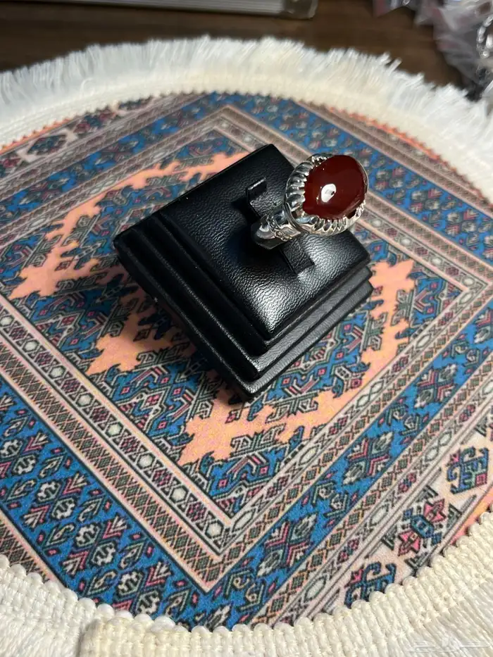 خاتم عقيق يمني شرط صياغه ملكيه ويدويه 0