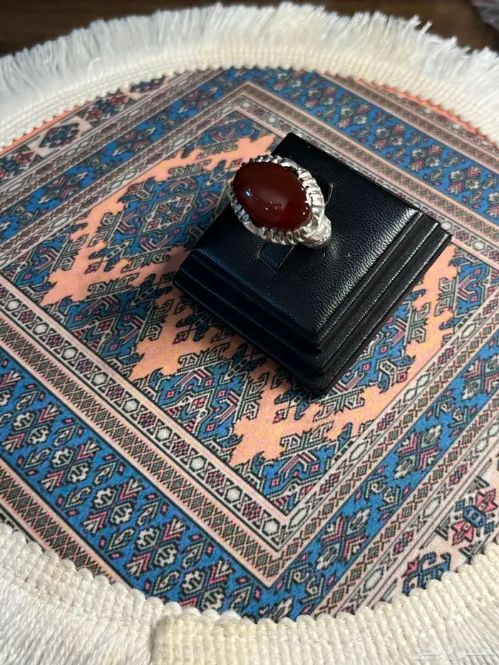 خاتم عقيق يمني شرط صياغه ملكيه ويدويه 1