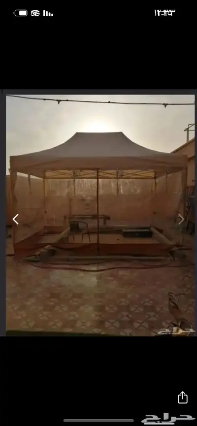 خيمة قابلة للطي 3 في 6 مع رواق و طاقة شمسية 4