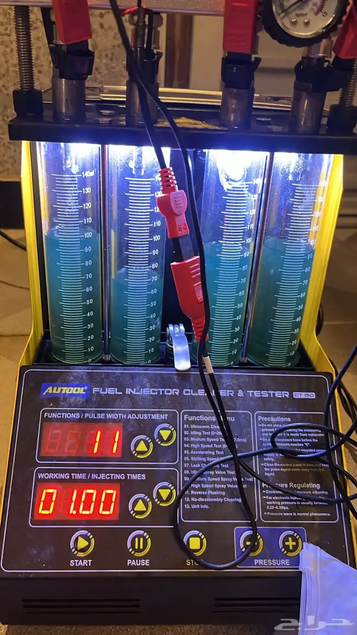 تصفية المحرك وتنظيف البخاخات بالجهاز 10