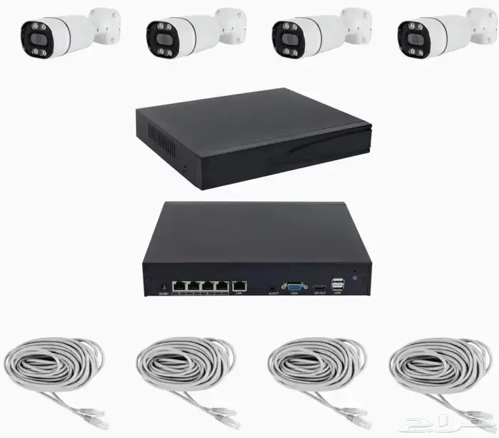 4 كامرات مع جهاز تسجيل ( جديده) 0