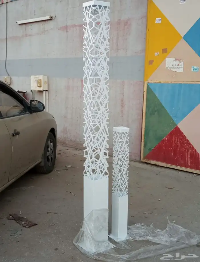 اعمدة انارة وأعمدة ديكوريه وقواعد خرسانيه 7