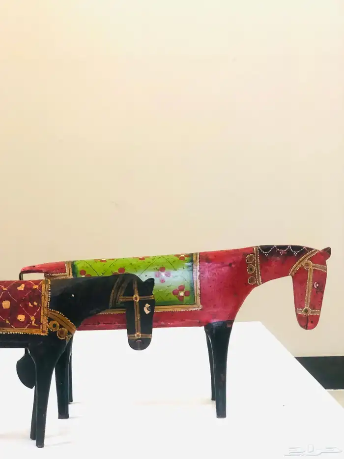 ثلاث مجسمات خيول مصنوعة من المعدن انتيك 1970 3