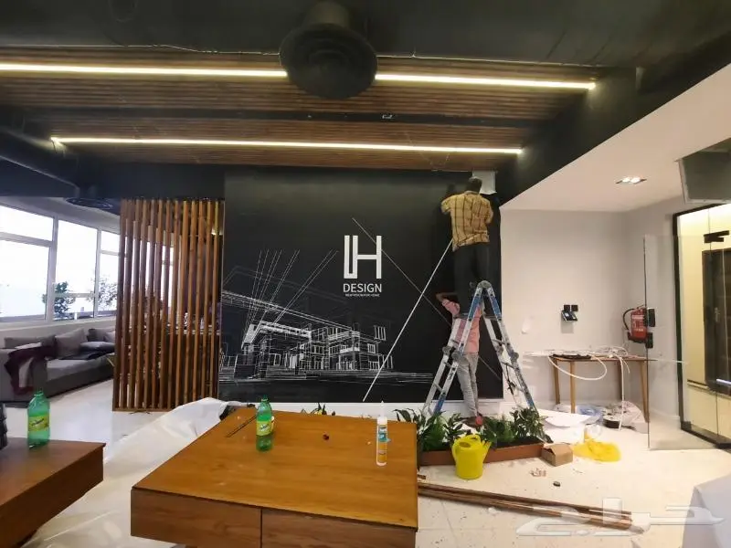 تصميم ورق جدران مكاتب 3D 2