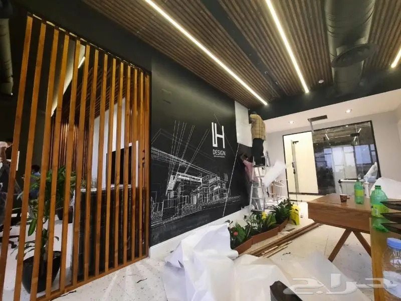 تصميم ورق جدران مكاتب 3D 1
