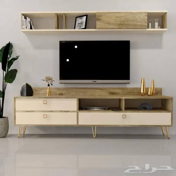 عروض طاولات تلفزيون مودرن صناعة وطنية جودة عالية 9