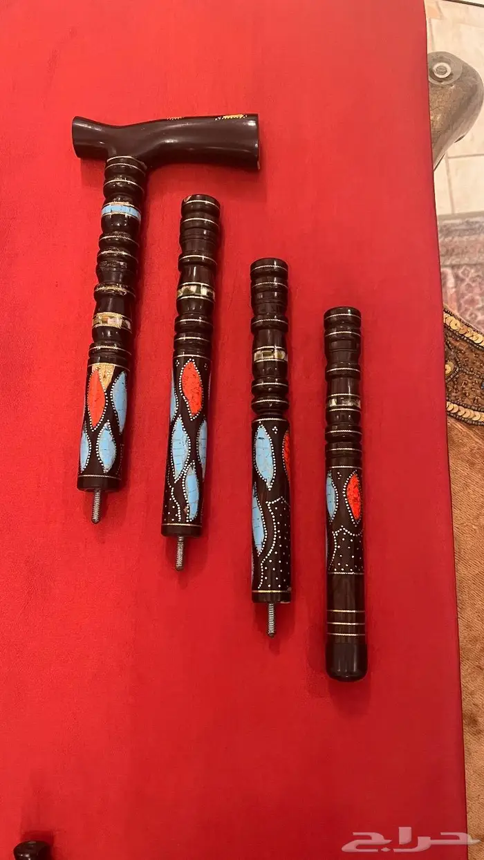 عصا عكاز ابانوس طبيعي 2
