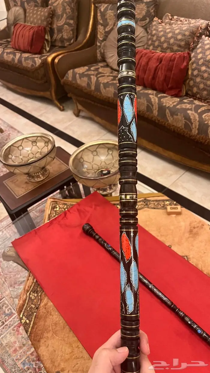 عصا عكاز ابانوس طبيعي 5