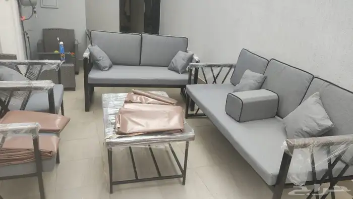 جلسات خارجيه للحدائق مع اغطية ضد الماء والشمس 6