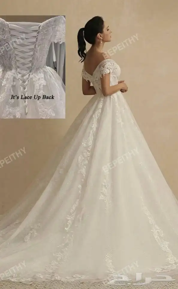 فستان زفاف نسائي يشبه الذي في الصورة 1