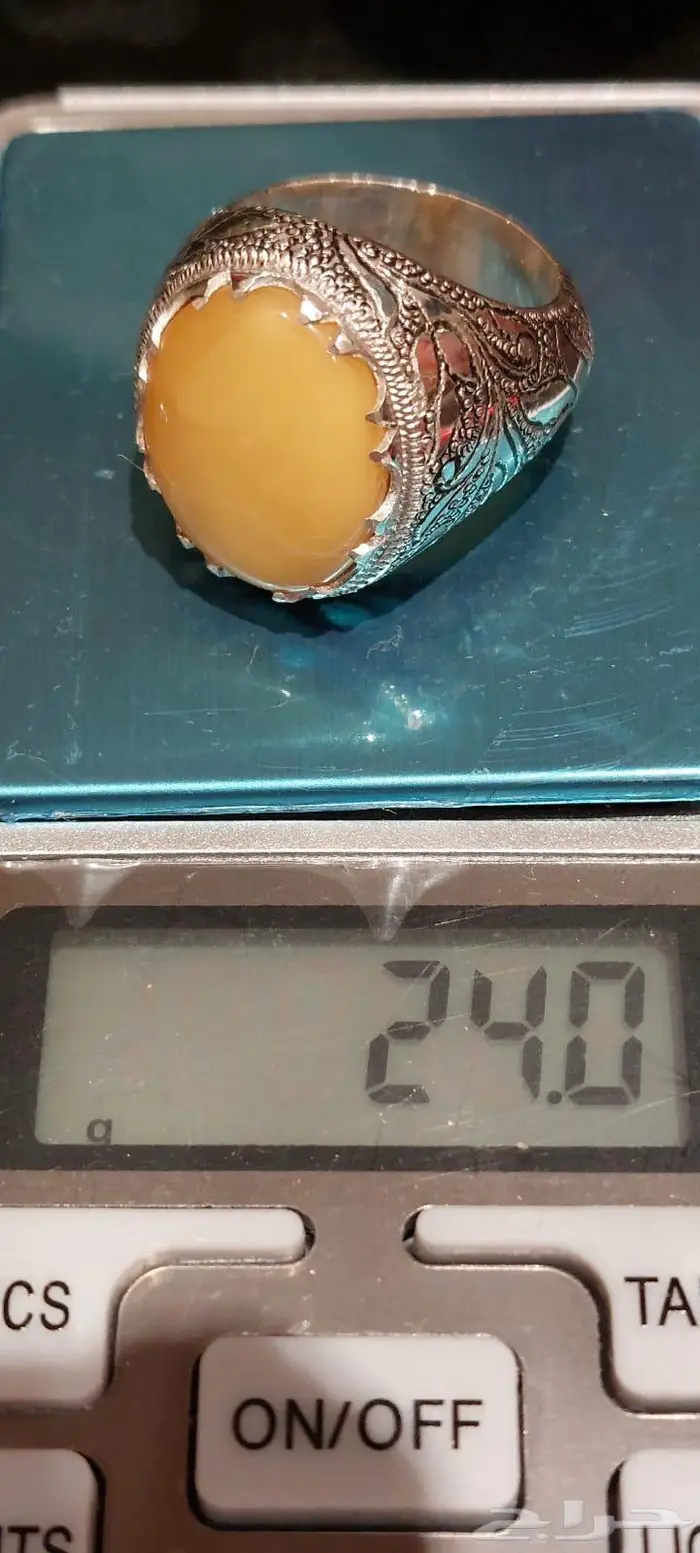 خاتم كهرمان بولندي طبيعي 5