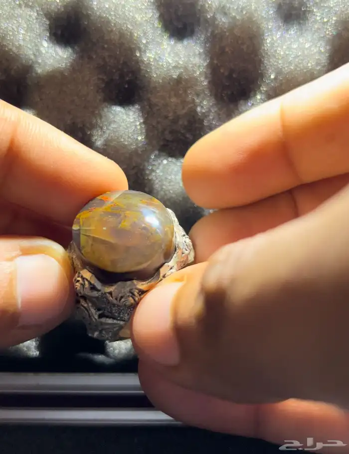 خاتم عقيق يمني مزعفر 200 عرض خاص 2