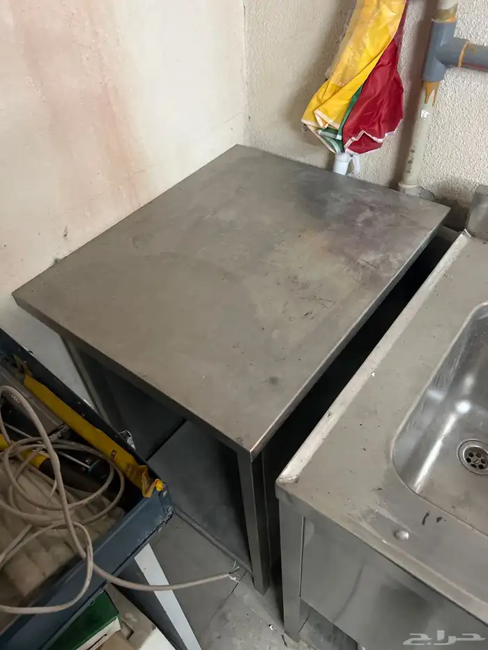 حوض غسيل استيل مع طاولة خدمة 2