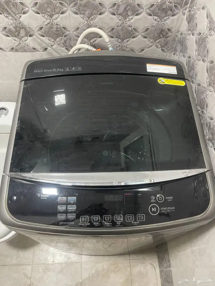 غسالة توماتيك LG ( كيلو 15 ) غسالة ال جي مستعملة سعة التحميل 3