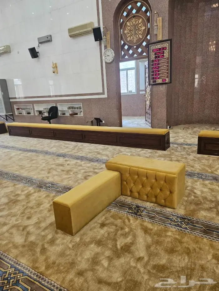 تكاية مساندظهر مساجد دواليب وحوامل مصاحف ديكورات مساجد 80