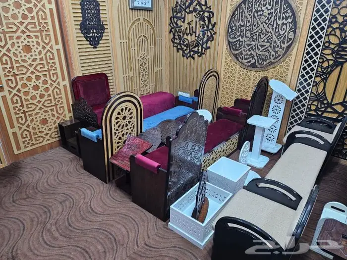 تكاية مساندظهر مساجد دواليب وحوامل مصاحف ديكورات مساجد 93