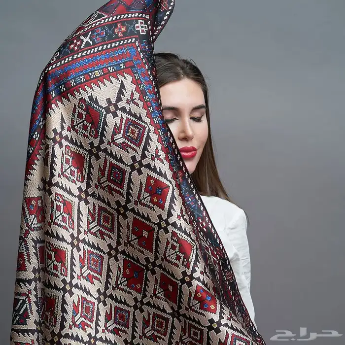 Azerbaijan silk Scarf وشاح حرير اصلي صناعة اذربيجان 1