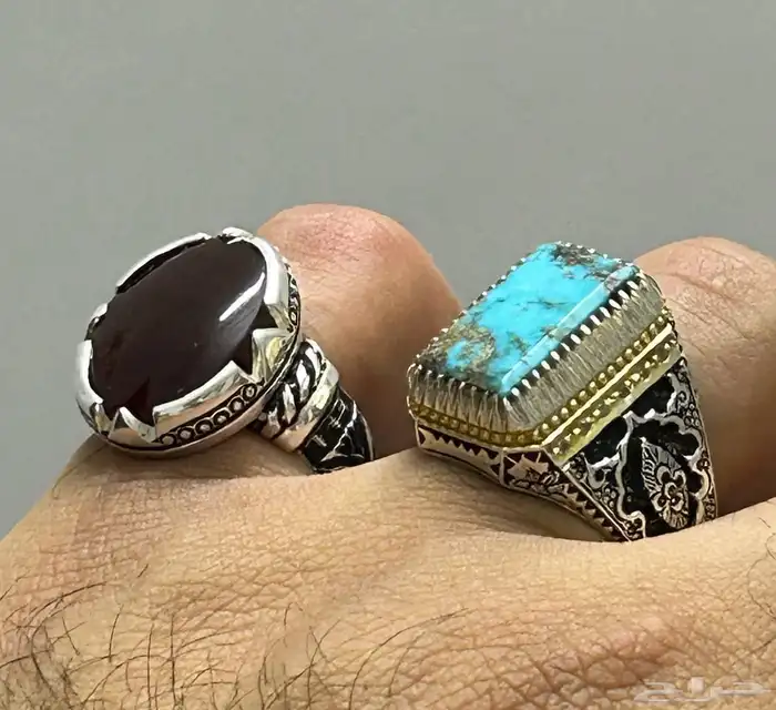 خواتم عقيق وسليمانيات وفيروزات واحجار بيع جمله وتفريد 33