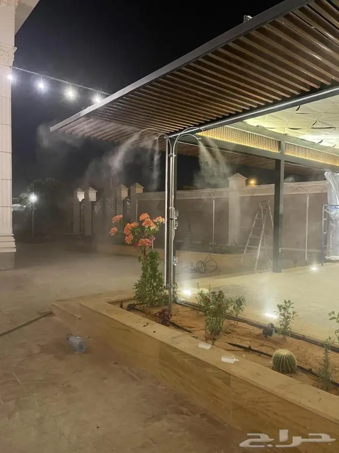 ضباب ورذاذ لتبريد الاجواء والجلسات الخارجية مراوح الحرم 4