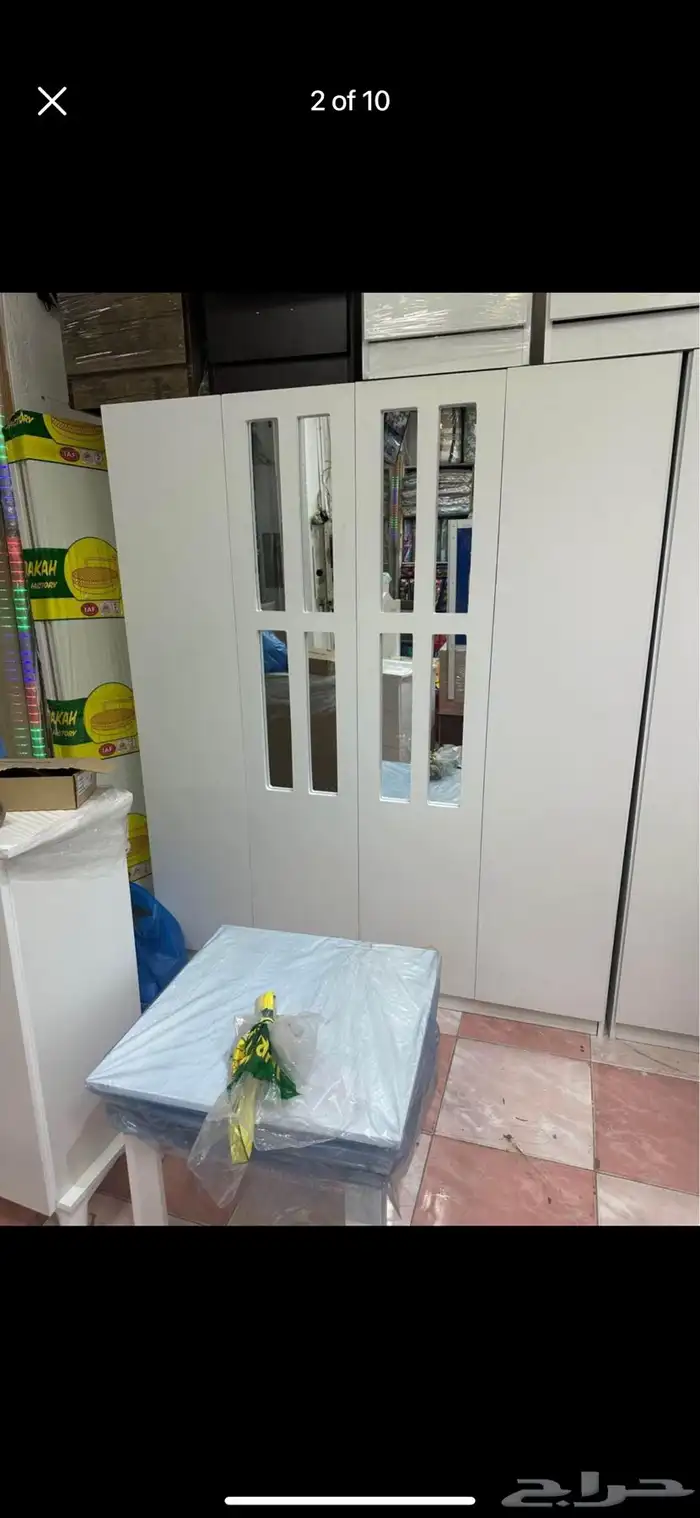 سرير خشب متوفر جديد دولاب ملابس صغير و كبير 14