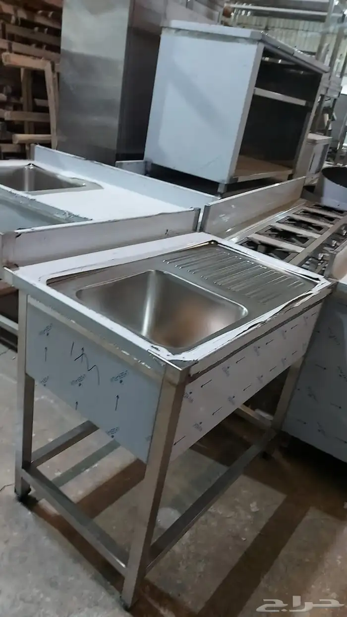 مجلى استيل مغسلة مجلى ركبة معدات مطاعم اعمال استيل 7
