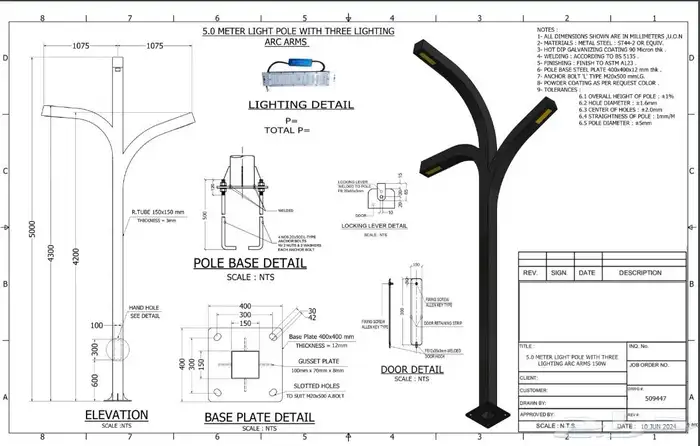 اعمدة شوارع وكشافات وقواعد خرسانيه 0