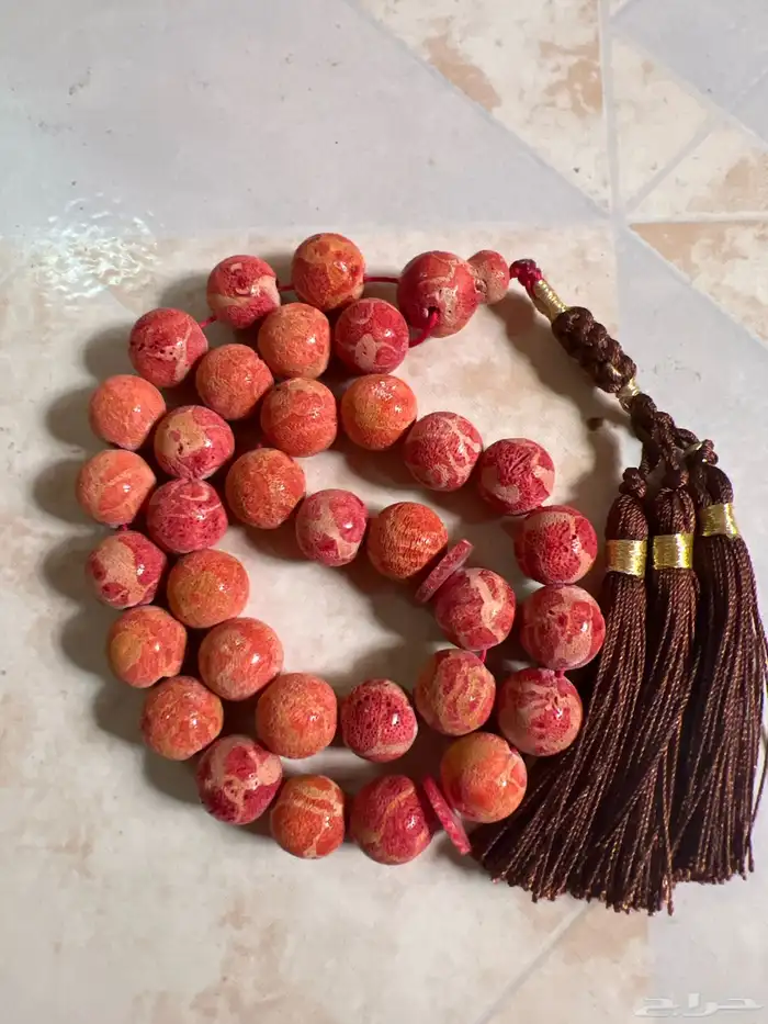 سبحة مرجان طبيعي 3