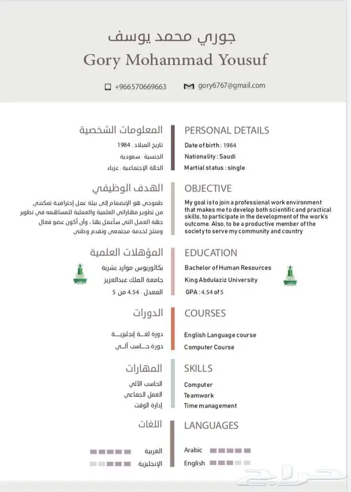 سيرة ذاتية احترافية 26