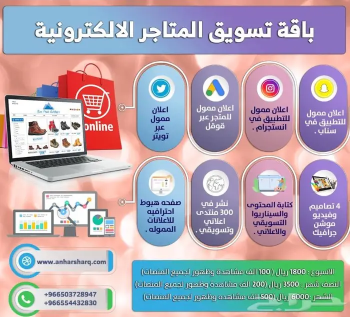 إعلانات وتسويق وحملات المتاجر الالكترونية 0