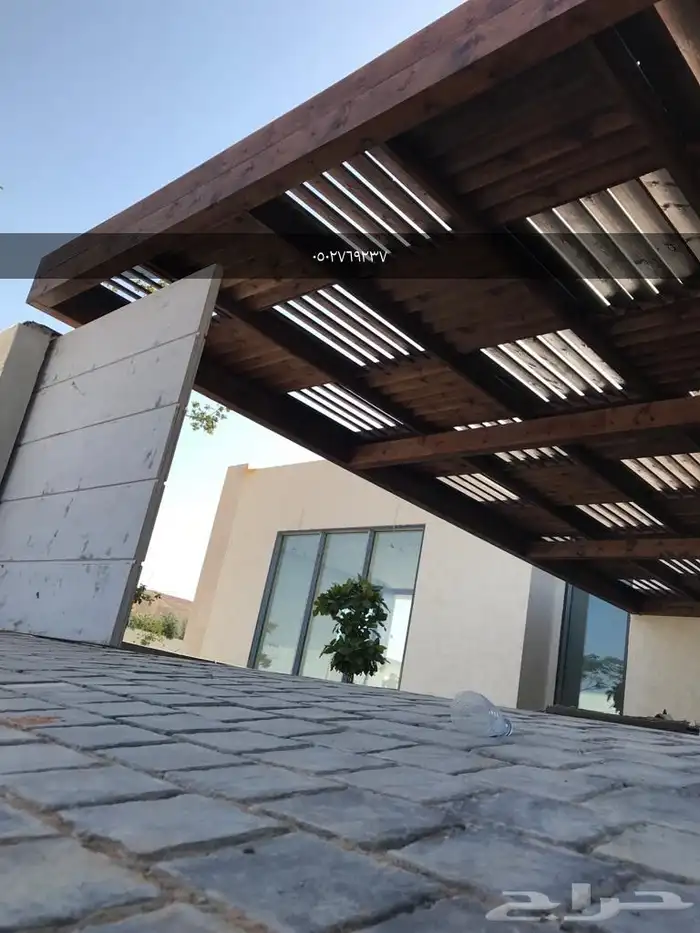 مظلات جلسات خشبيه كاسره للشمس 6