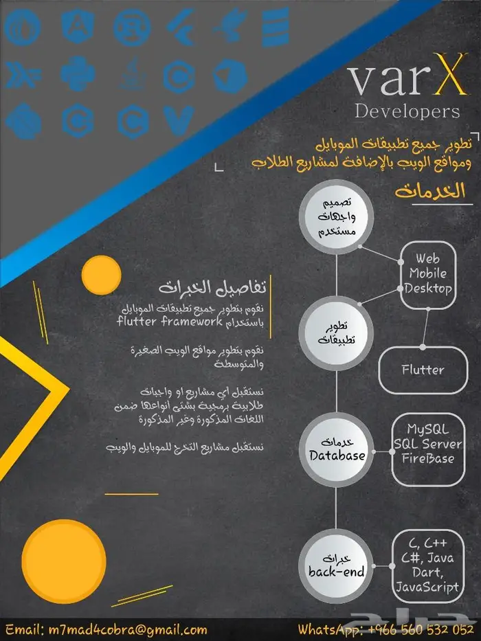 برمجة مشاريع تخرج تطبيق موبايل او ويب flutter 0