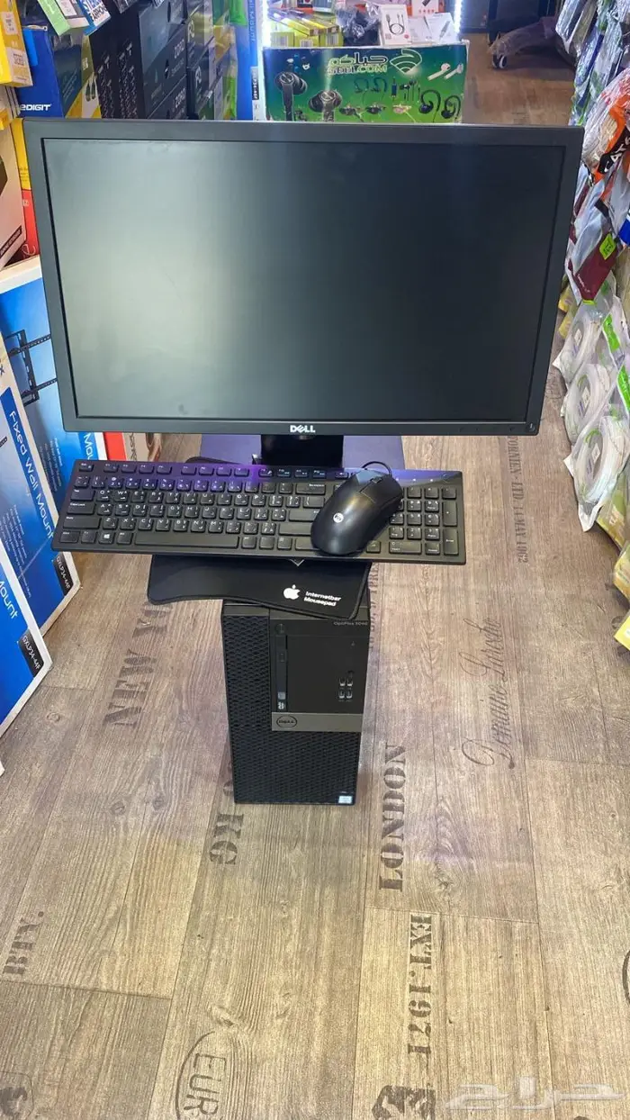 كمبيوتر مكتبي كامل dell معالج i3 مع شاشه لوحة مفاتيح و ماوس 9