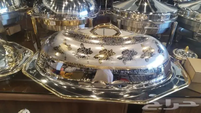 كوزى بيضاوى منقوش بالغطاء 2 مقاس ذهبى وفضى 0