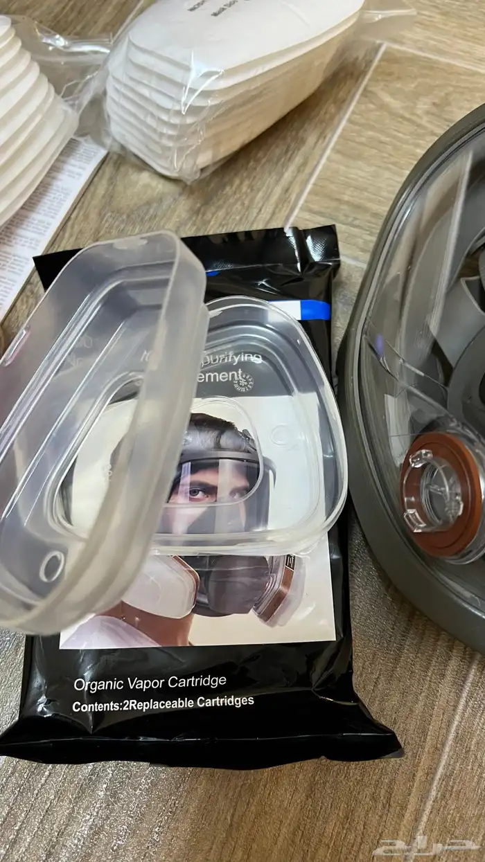 قناع حماية غاز للتنفس الكيميائي لكامل الوجه 6