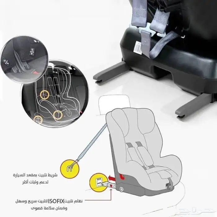 كرسي سيارة دوار 360 درجة 2