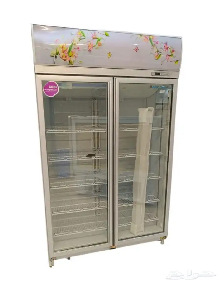 ثلاجة عرض بابين للورد والمشروبات بأحجام مختلفه 1