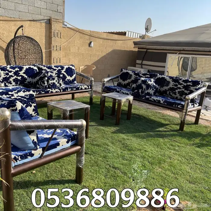 كراسي حديد بوية فرن للجلسات الخارجية 0