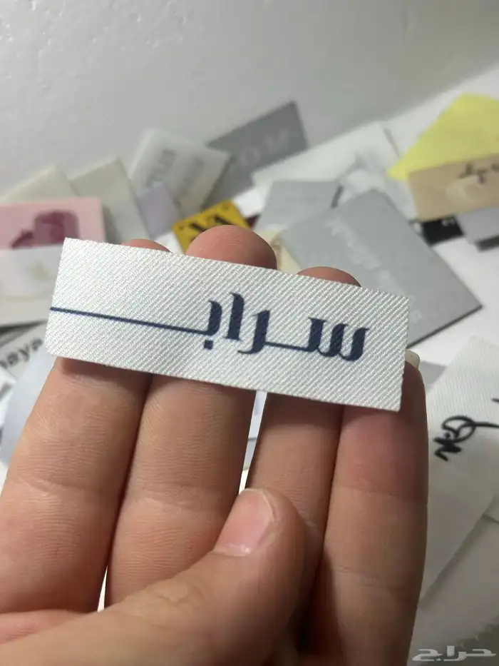 طباعة ليبل عبايات قماش وجلد كميات قليلة بكجات عباية 11