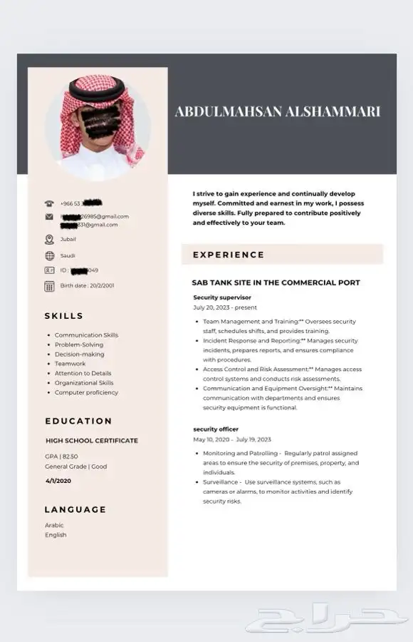 مصممة سيفي احترافي سيرة ذاتية نظام ats 10