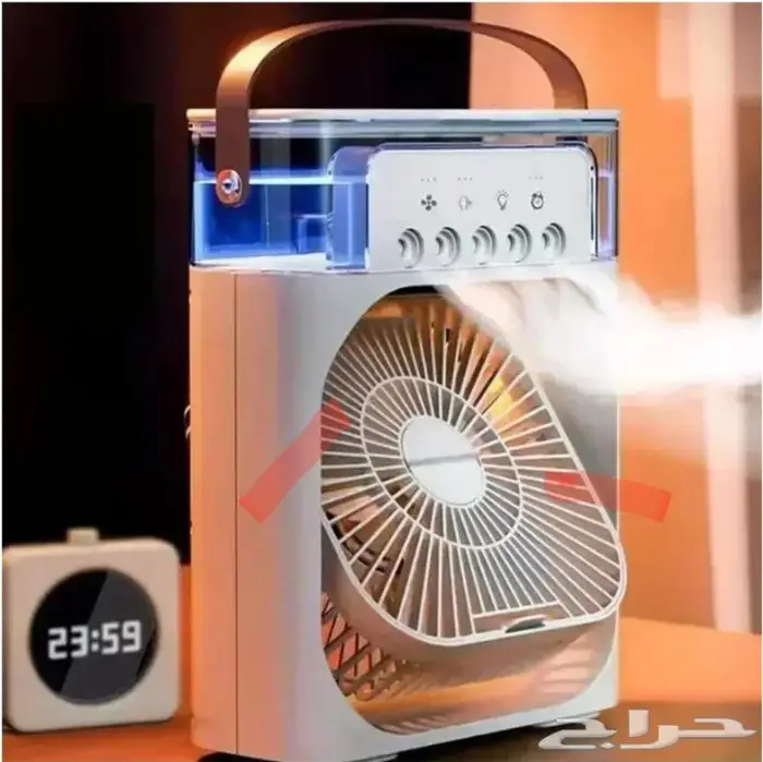مروحة رذاذ نورملون usb أوشاحن متنقل لحج وعمل وبرtimr 1