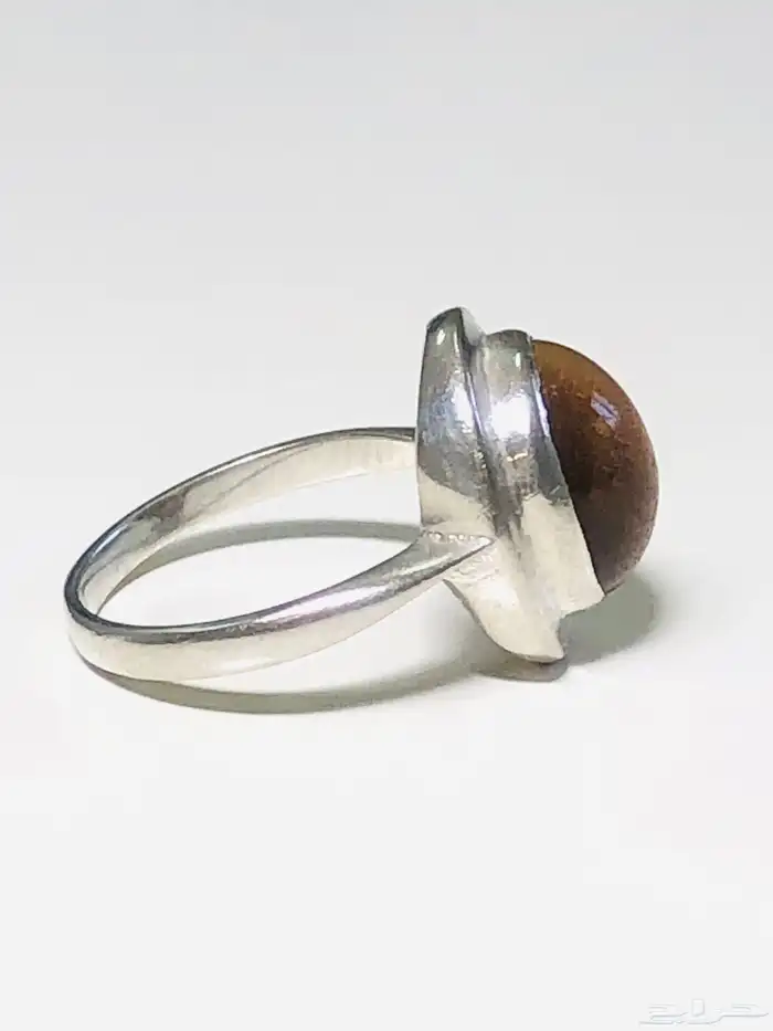 (تم البيع) خاتم فضة عقيق عين النمر أنتيك صناعة إنحليزية 1976 11