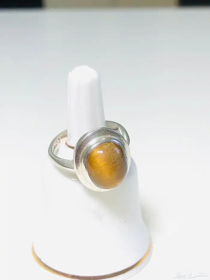 (تم البيع) خاتم فضة عقيق عين النمر أنتيك صناعة إنحليزية 1976 4