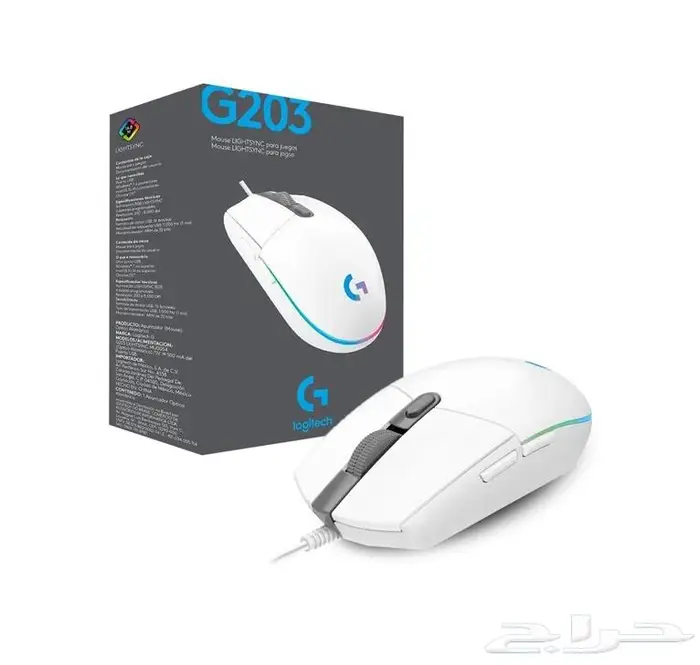 قيمنق ماوس لوجيتك Logitech G203 RGB للبيع بنص السعر 1